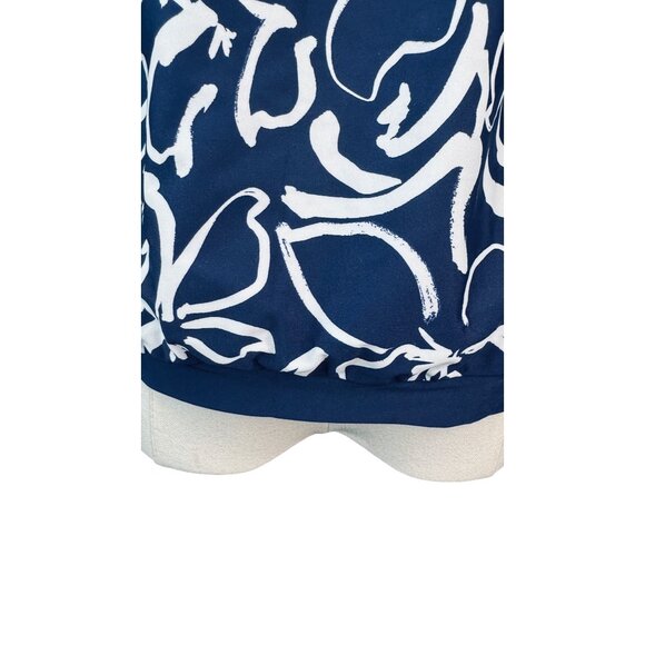 2/$30 NWT Island Escape Size 8 Waist Minimizer Navy & White Floral Tankini Top - Picture 7 of 15